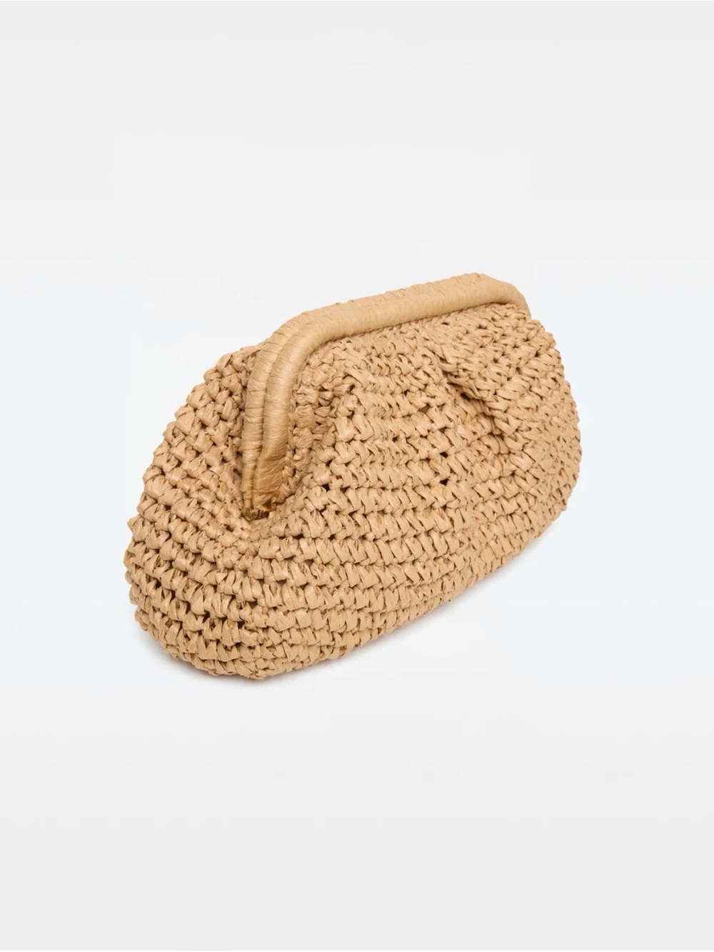 🔘l*space “harmony” Woven Straw Clutch with Gold Chain - Tan - Picture 6 of 12